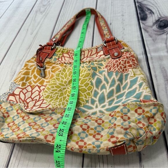 Fossil Multicolored Floral Pattern Canvas Shoulder/Handbag Medium ZB 2907 - Picture 10 of 12